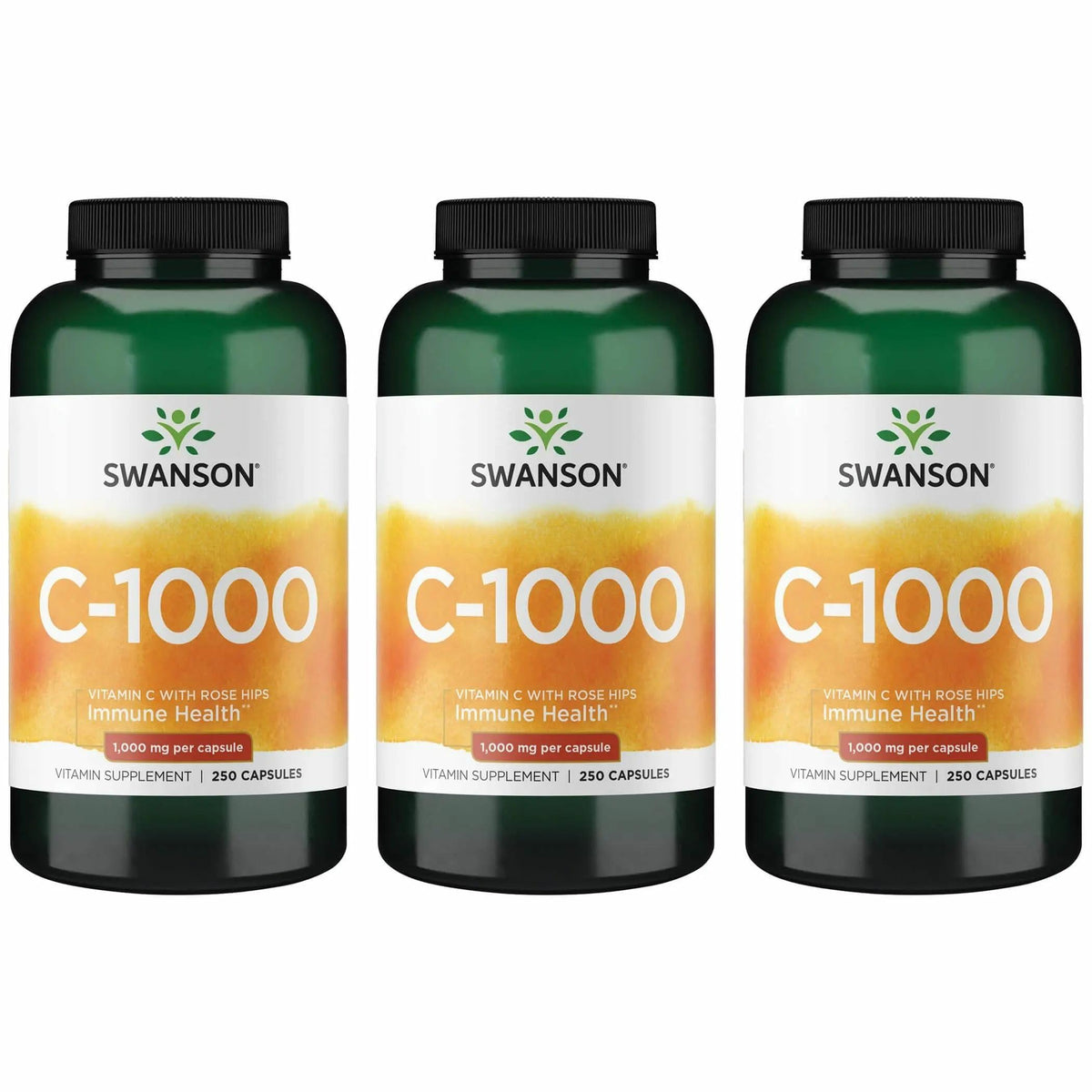 Swanson Vitamin C with Rose Hips bottle front for immune support