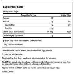 Swanson Vitamin D-3 with Coconut softgels close-up for bone support