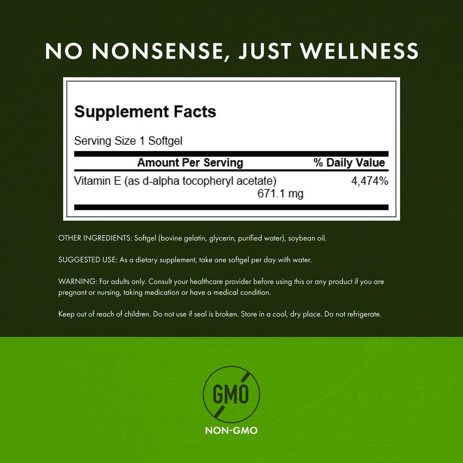 Swanson Vitamin E 1000 IU softgels closeup for easy swallowing.
