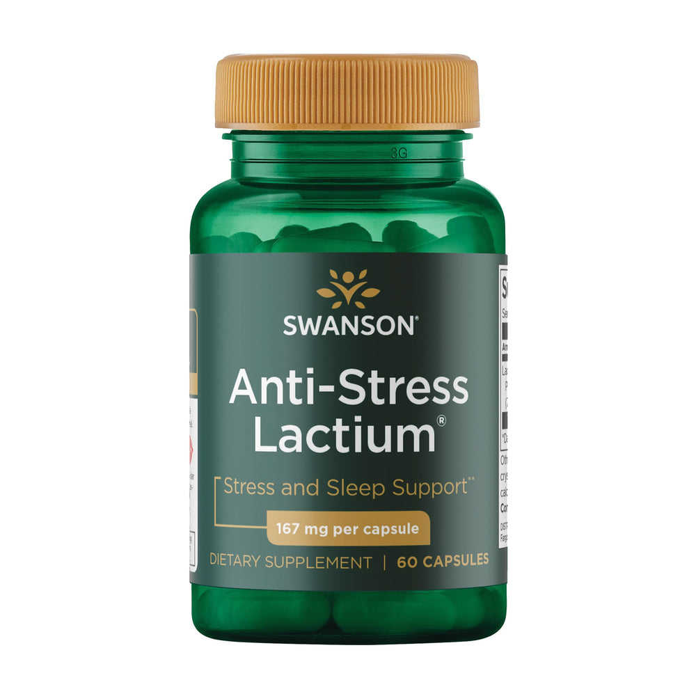 Swanson Women's Anti-Stress Formula Lactium bottle for daily relaxation support