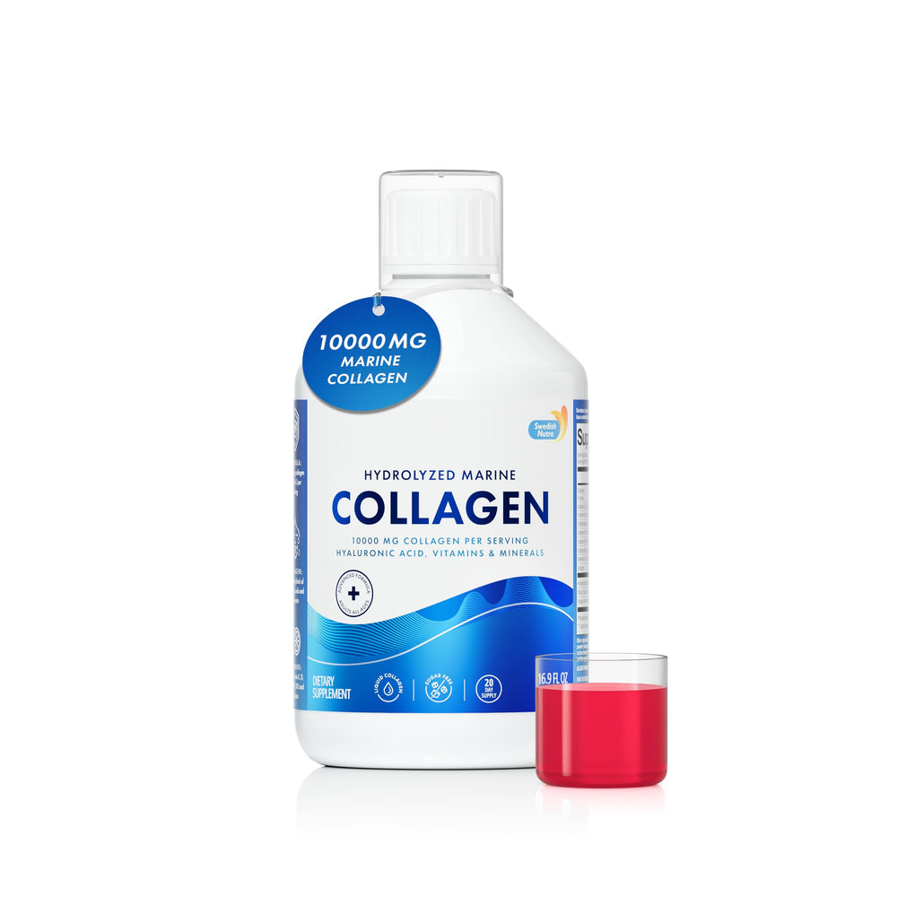 Swedish Nutra collagen bottle with high daily dose for skin and joints support
