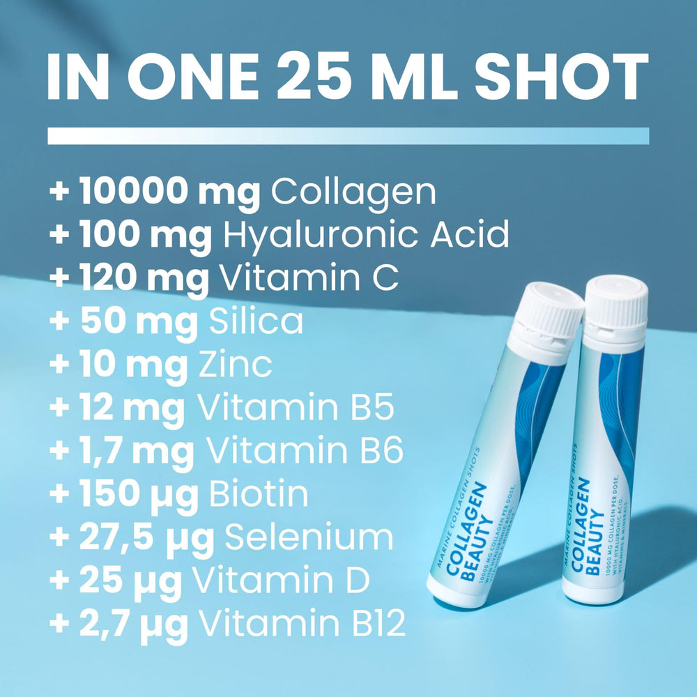 Swedish Nutra Collagen Beauty Shot daily-use bottle fits into your routine.