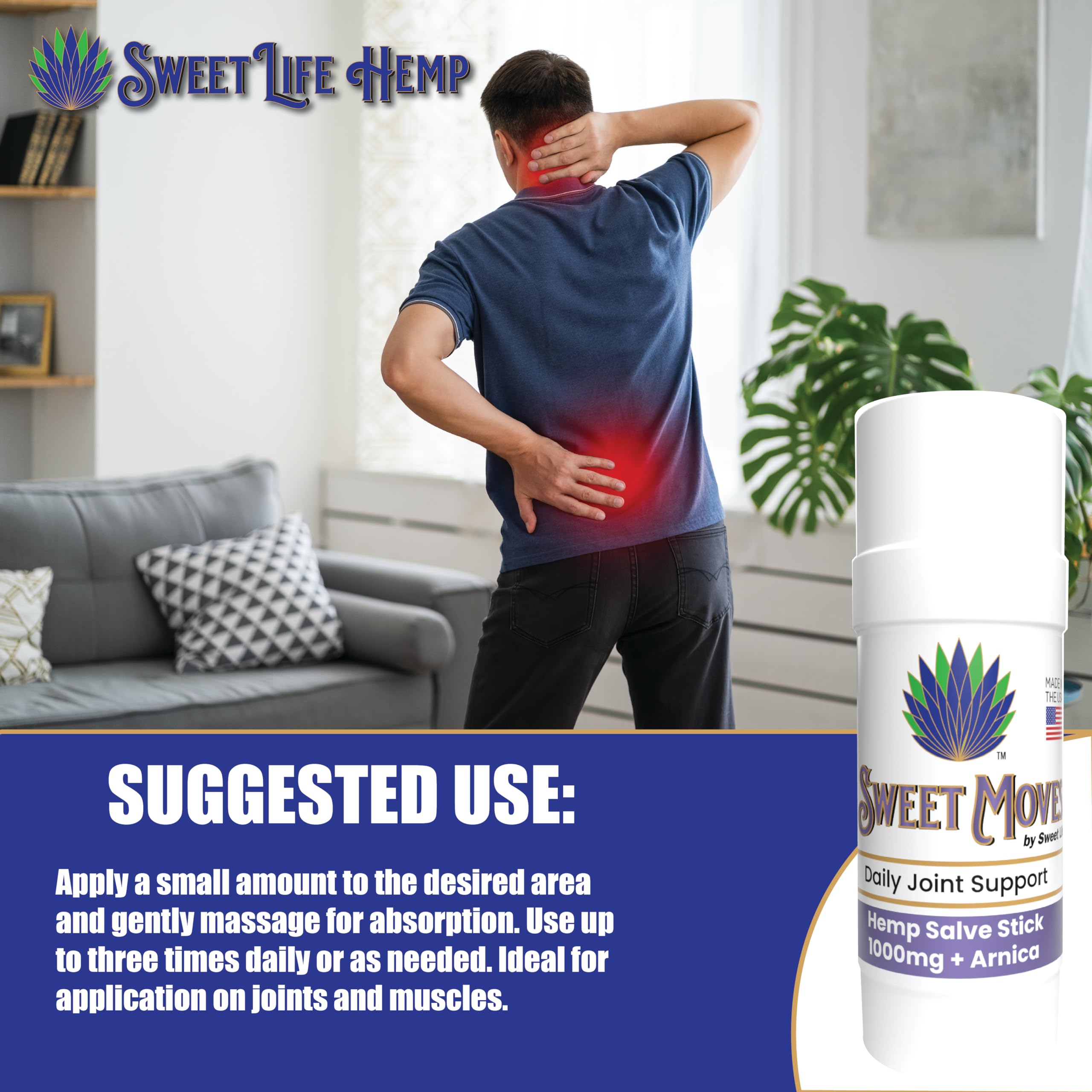 Sweet Life Sweet Moves blend of beeswax, coconut oil, and jojoba creates a smooth texture.