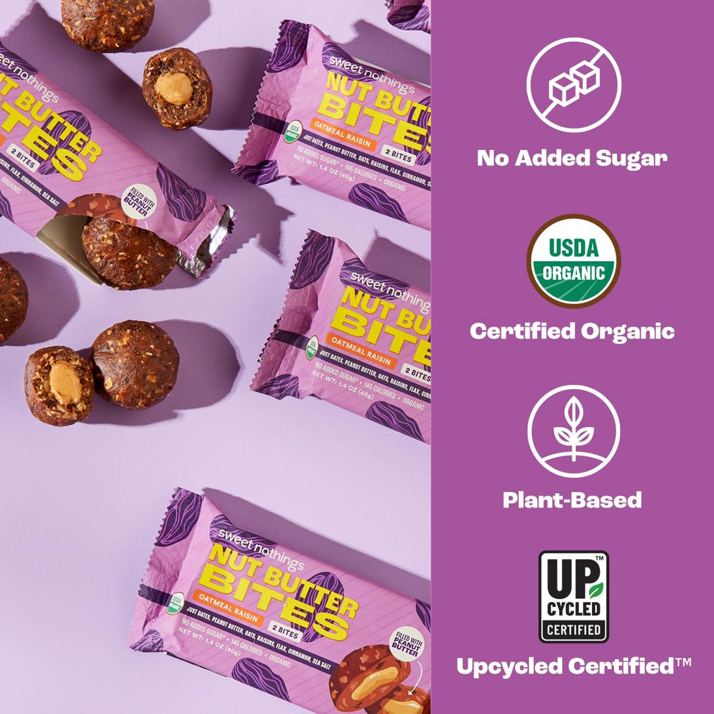 Sweet Nothings Organic Ingredients 7, clean label for mindful snacking.