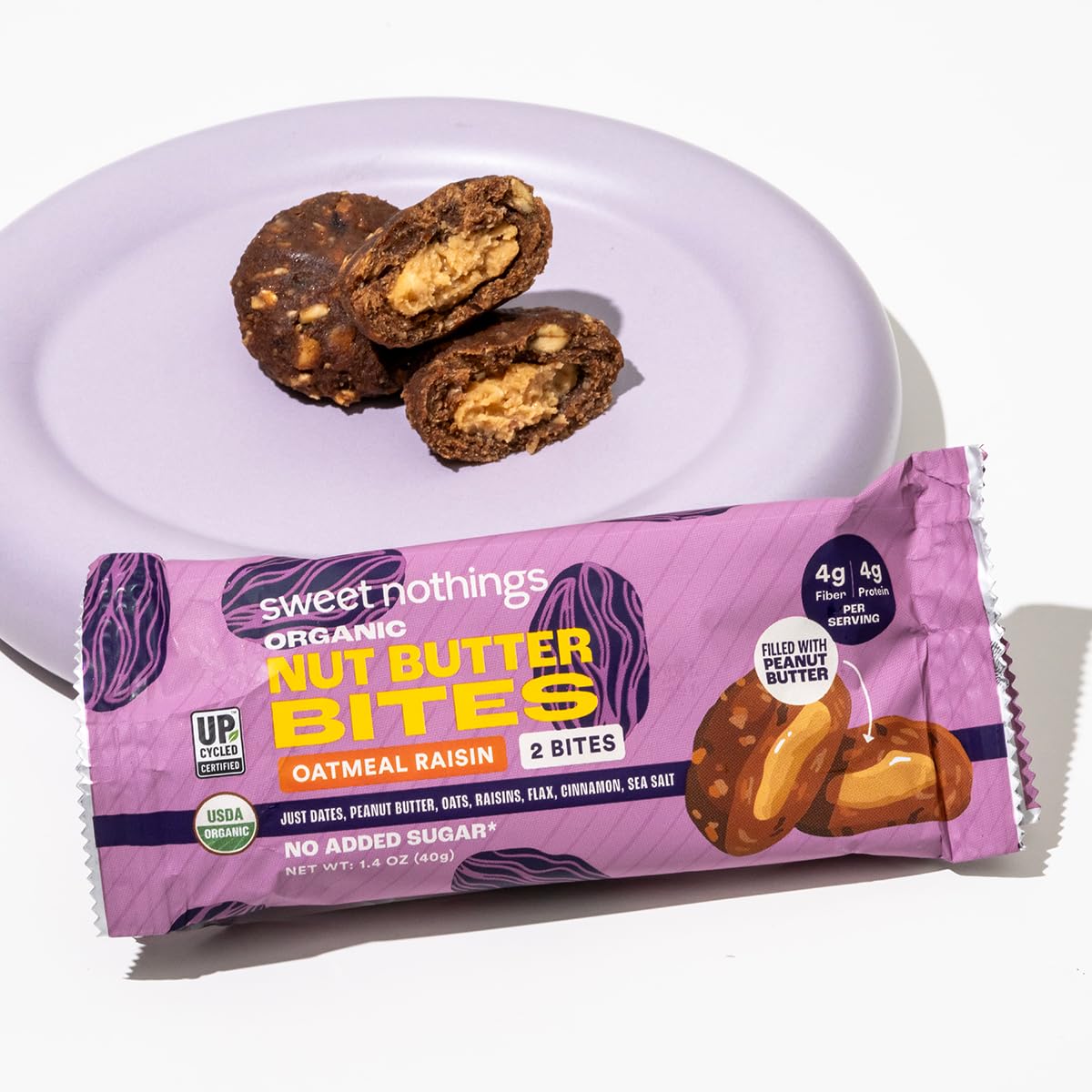 Sweet Nothings Variety Pack flavors Apple Cinnamon, Chocolate, Oatmeal Raisin.