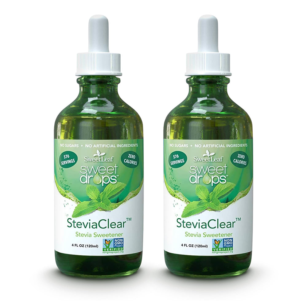 SweetLeaf Steviaclear bottle front, ideal for keto beverages and everyday sweetness.