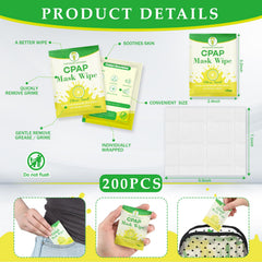 Swiffen CPAP wipes with citrus scent for a refreshing mask clean