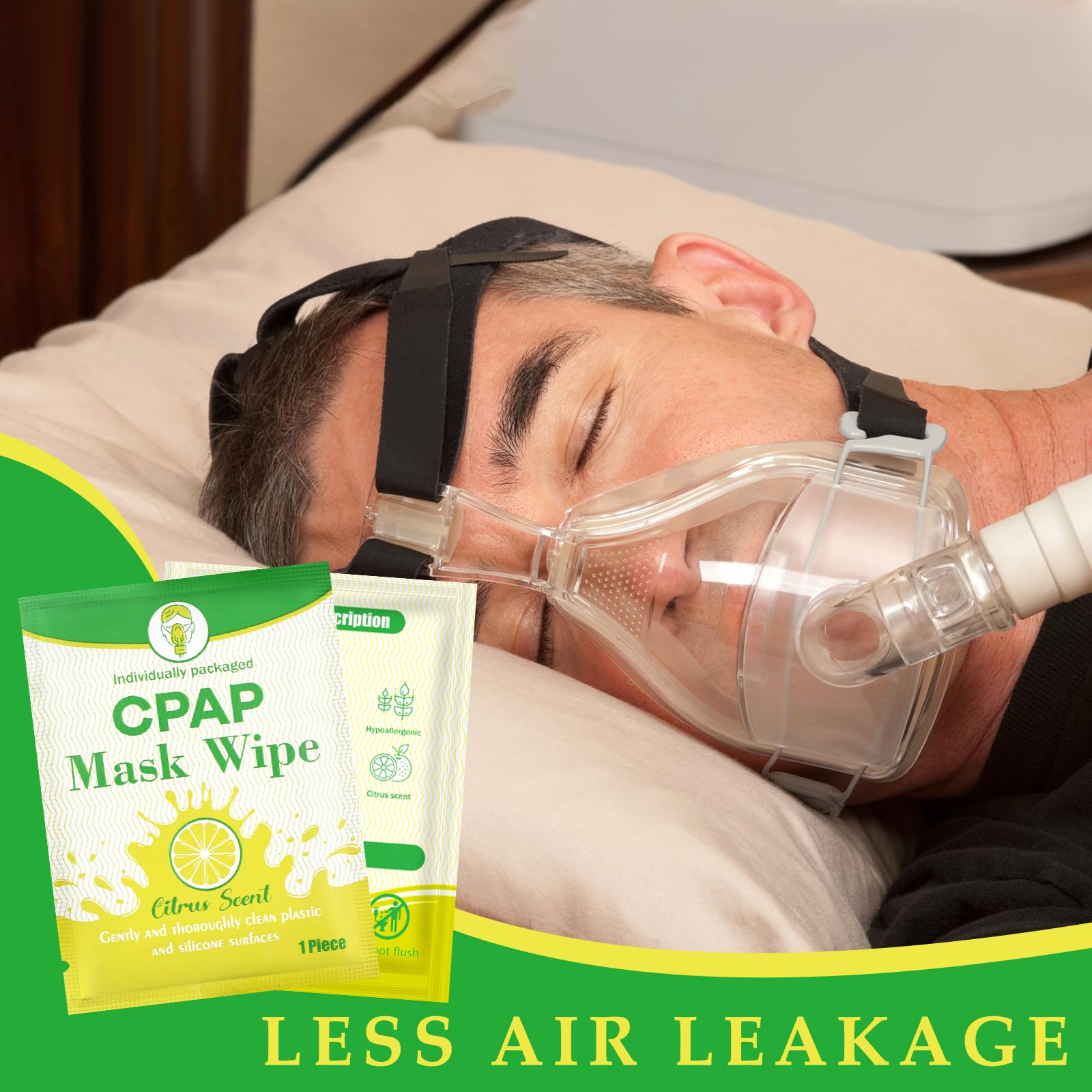 Nasal mask cleaning with Swiffen wipes for nasal components