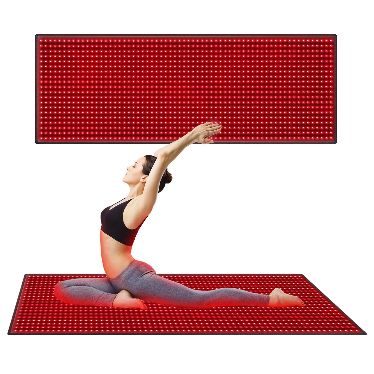 SWIRISE full-body red light therapy mat with 660nm and 850nm LEDs for full coverage