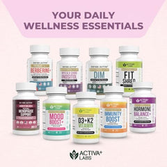 Swiss Activa+ DIM capsules being poured for daily routine