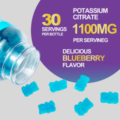 Swiss Bioenergetics potassium citrate gummies foil wrap detail indicates sugar free