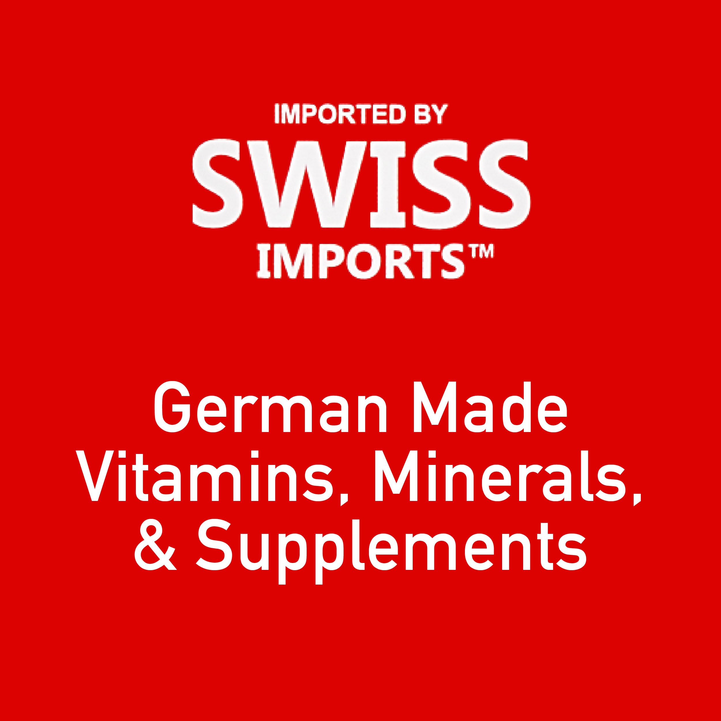 Swiss Imports packaging emphasizes a 12-pack value for consistent use