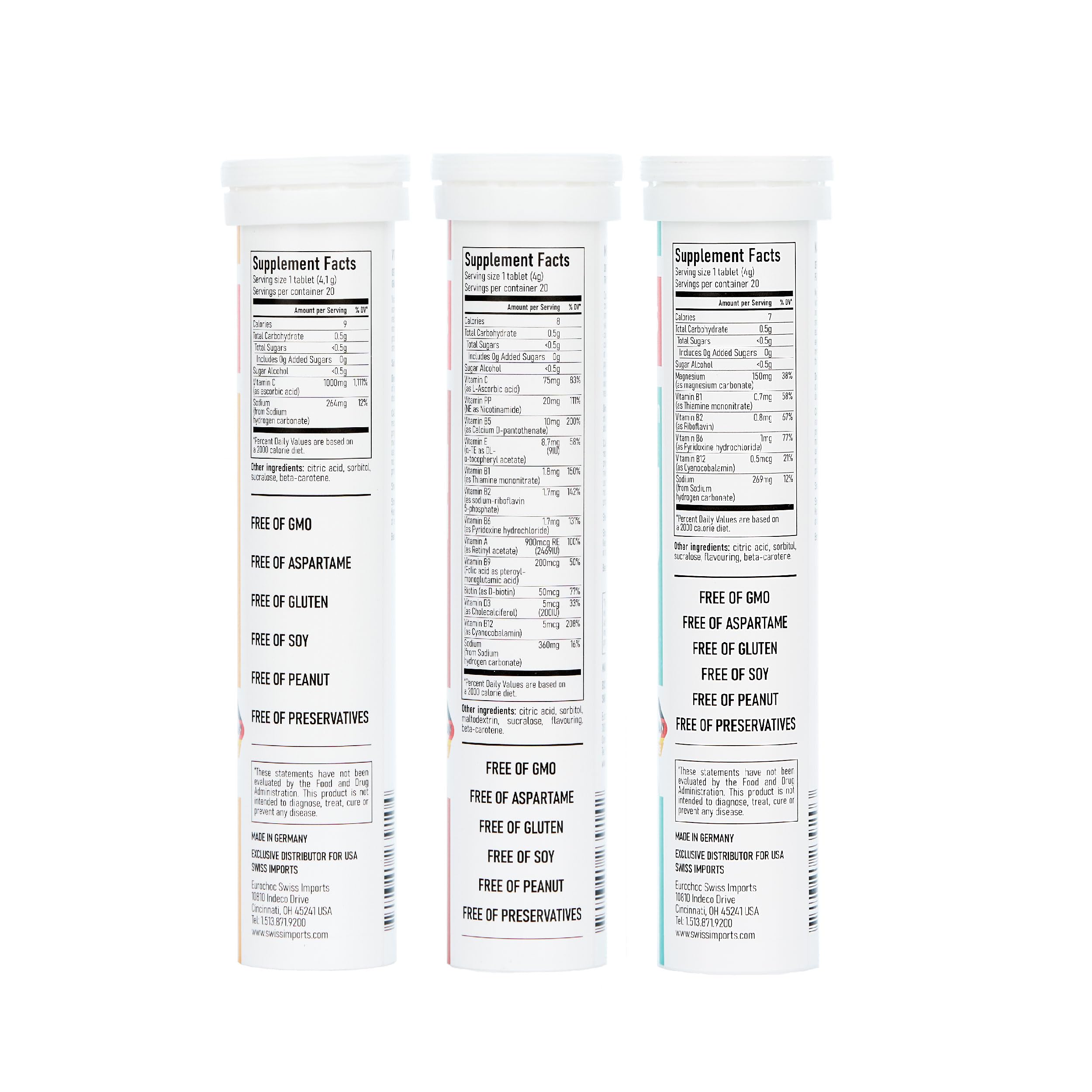 Swiss Imports 12-pack box front showcases convenient daily wellness kit