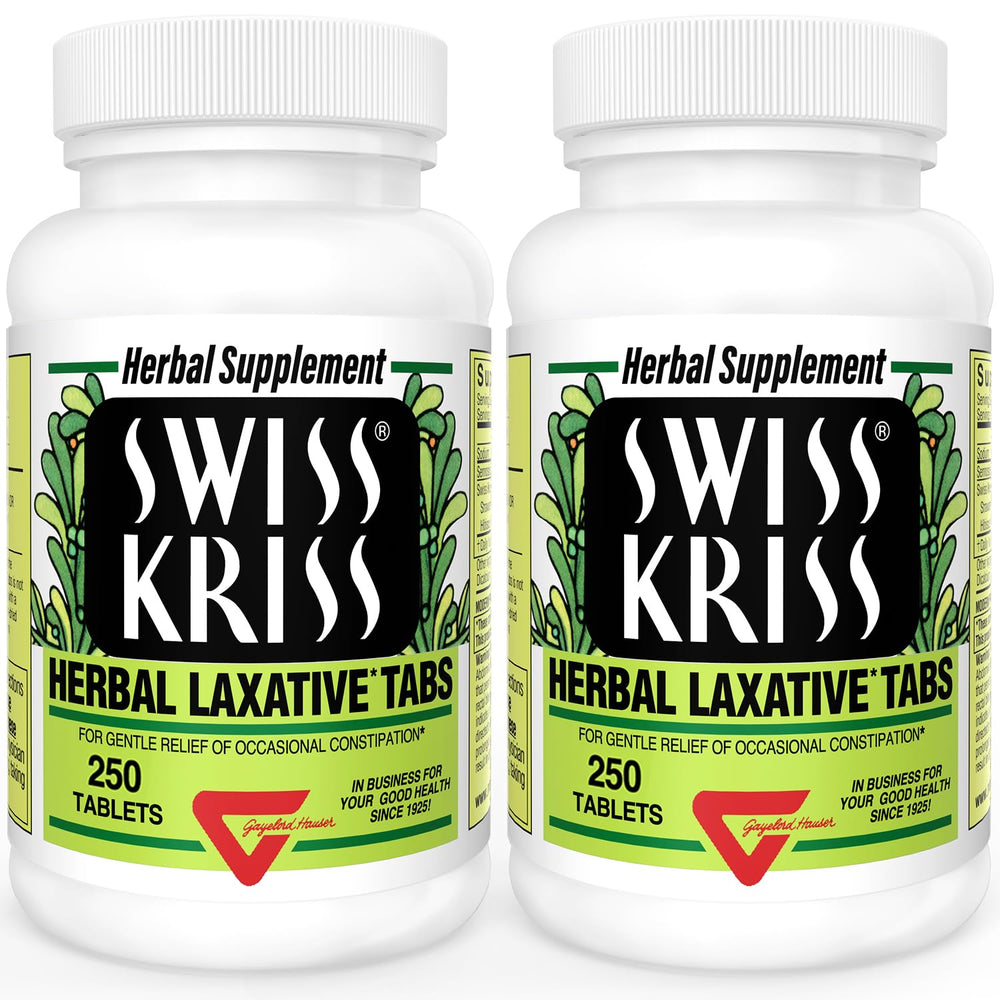 Swiss Kriss Herbal Laxatives pack 2 bottle front — natural relief option for occasional constipation