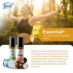 SwissJust Anti-Stress oil bottle ideal for mindful pauses.