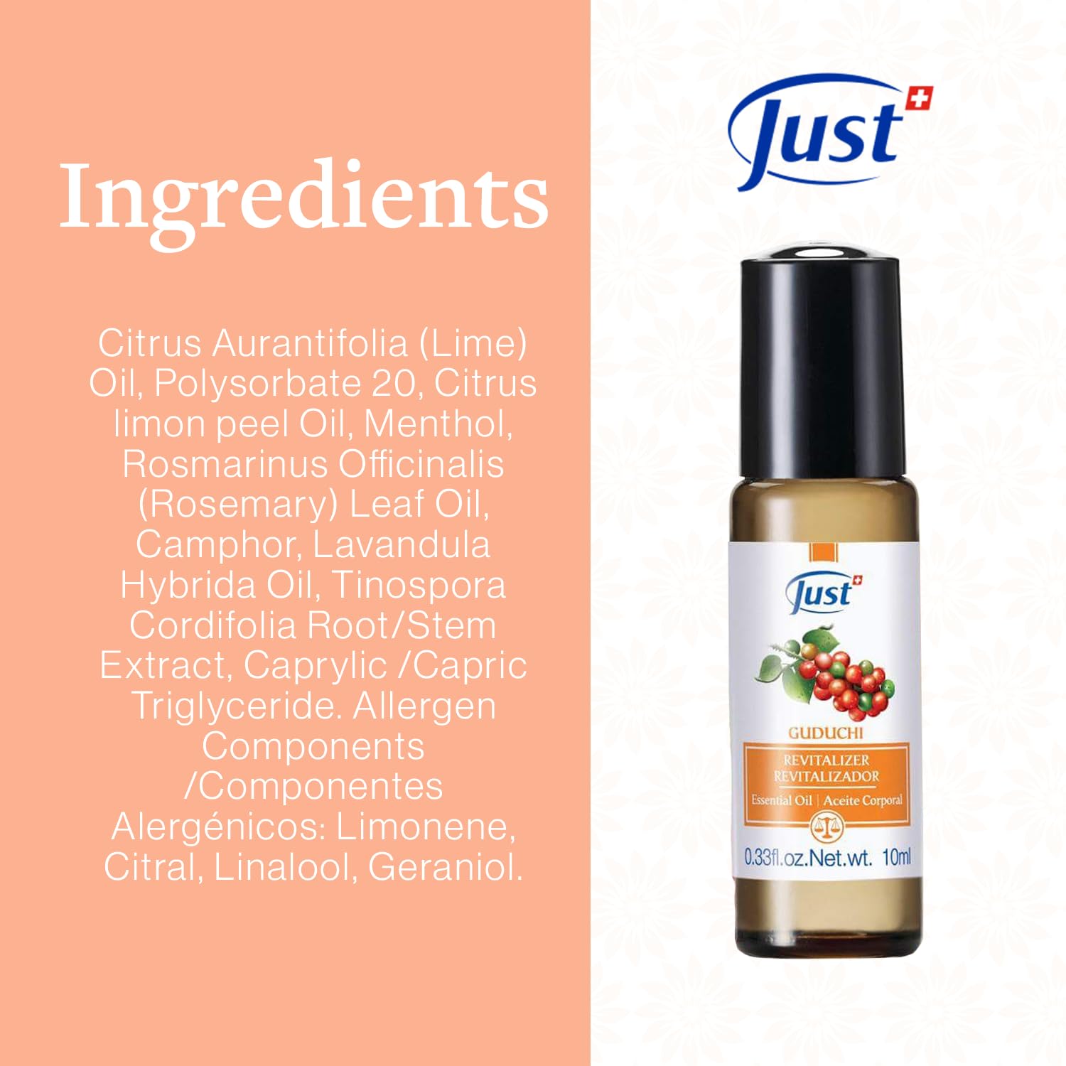 Guduchi Revitalizer behind ears for a quick uplifting aroma.