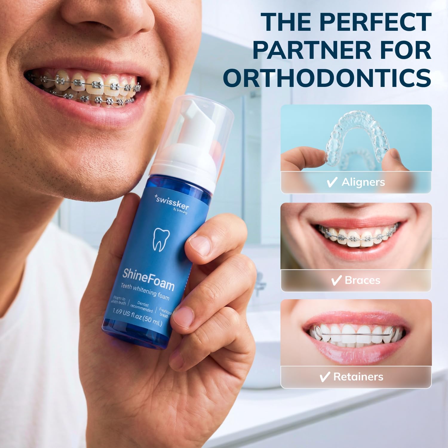 Vegan ingredients emphasize cruelty-free whitening with a focus on safety.