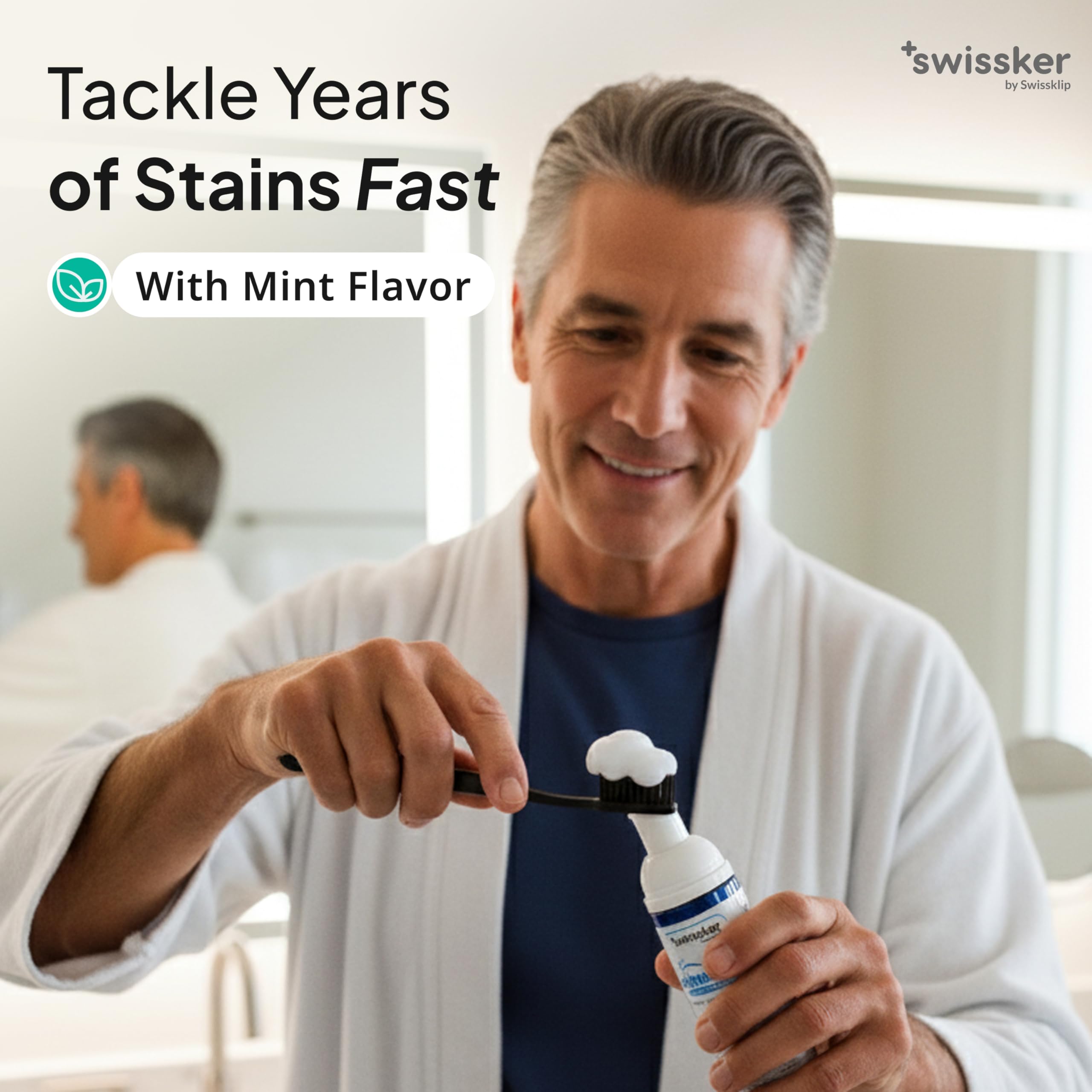 Use with whitening trays demonstrated for Swissker ShineFoam