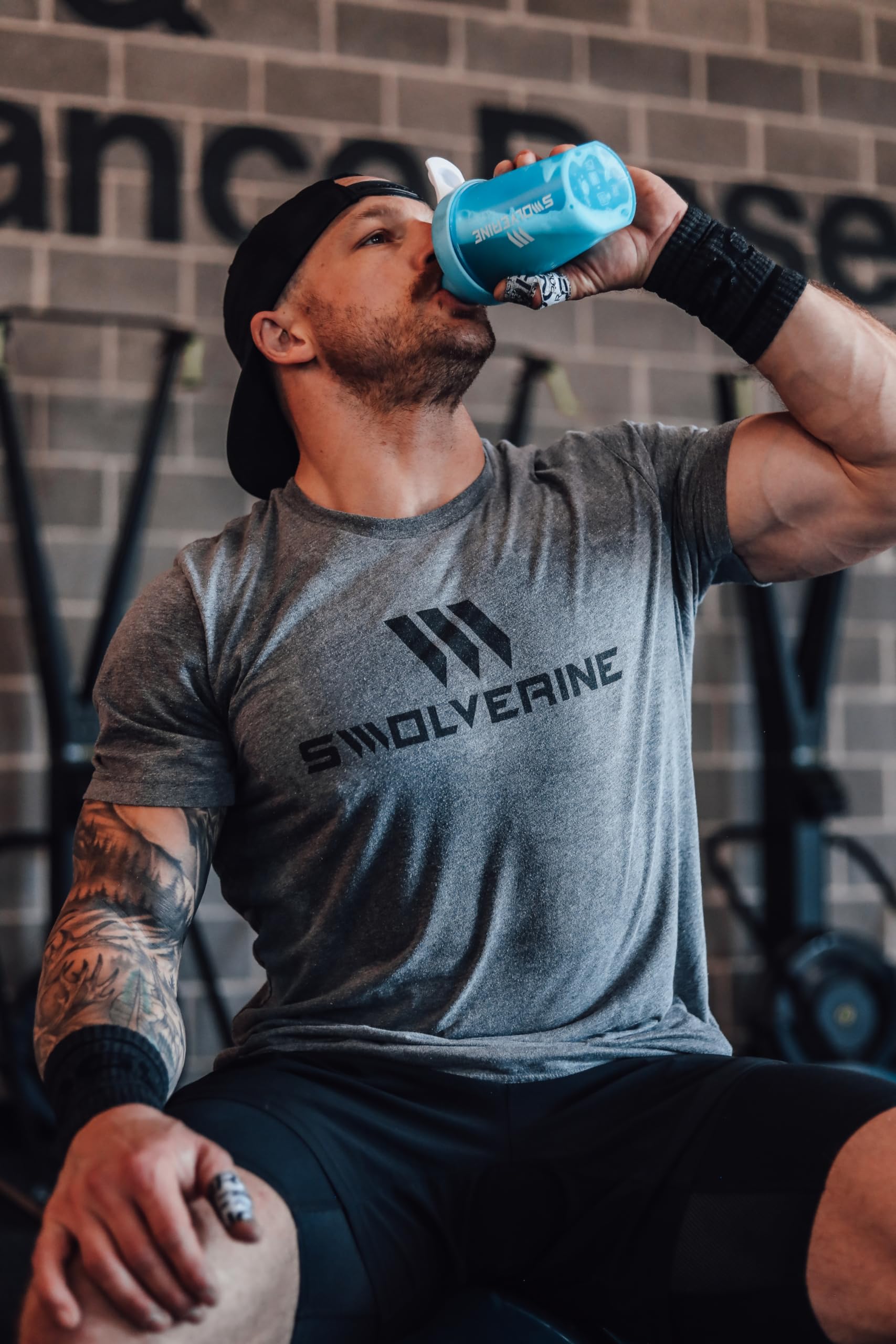 Swolverine Intra endurance support during a workout.