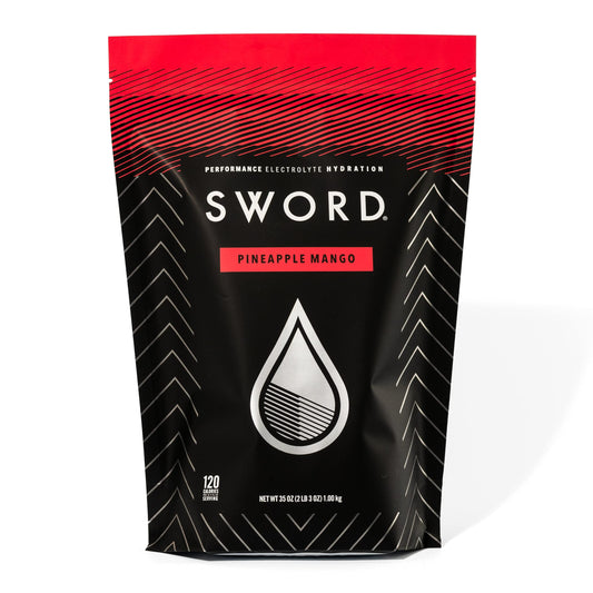 SWORD PERFORMANCE electrolyte pineapple mango bag for natural hydration on the go