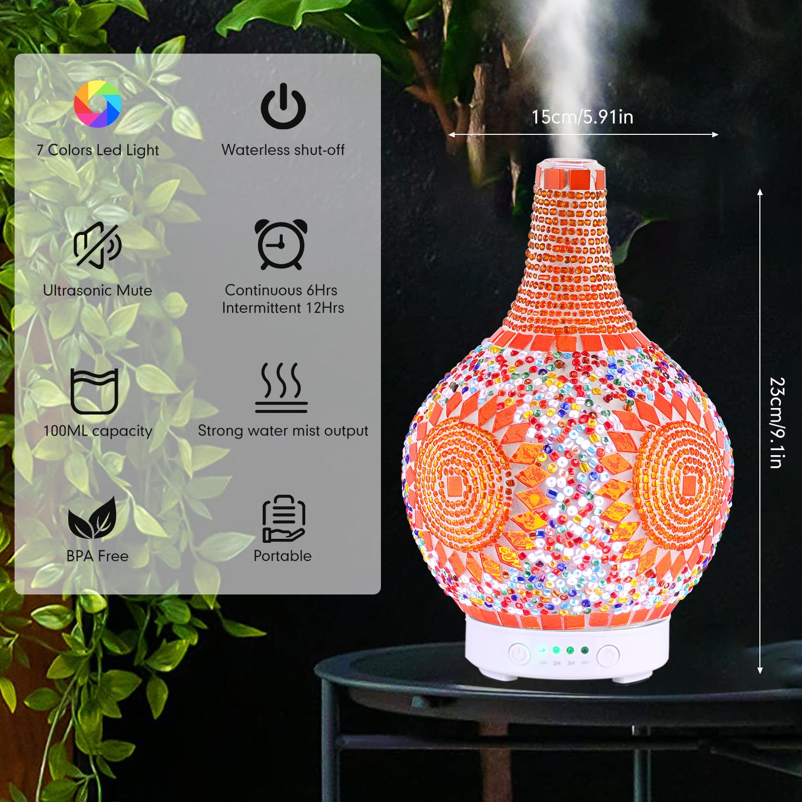 Swordforce BPA-free glass diffuser ensures safe family use at home.
