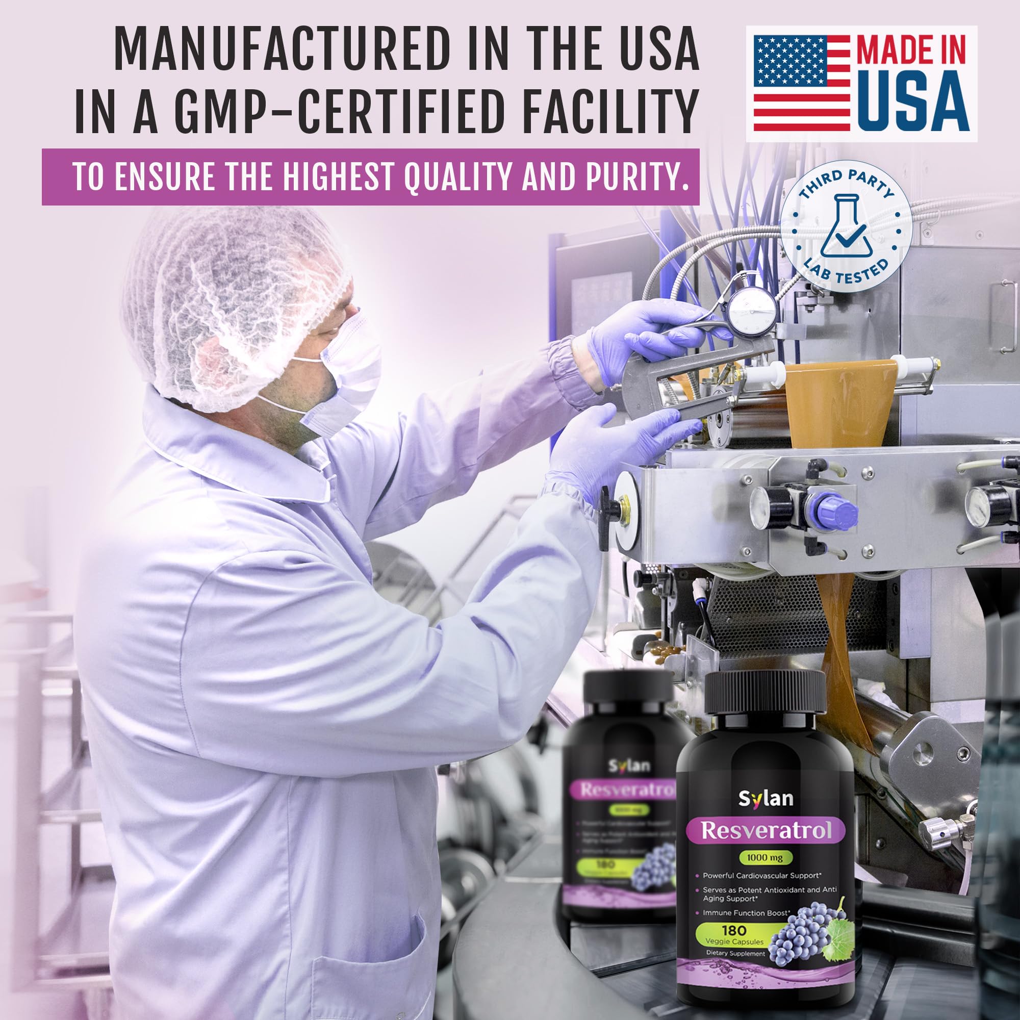 SYLAN Resveratrol veggie capsules as a non-GMO option