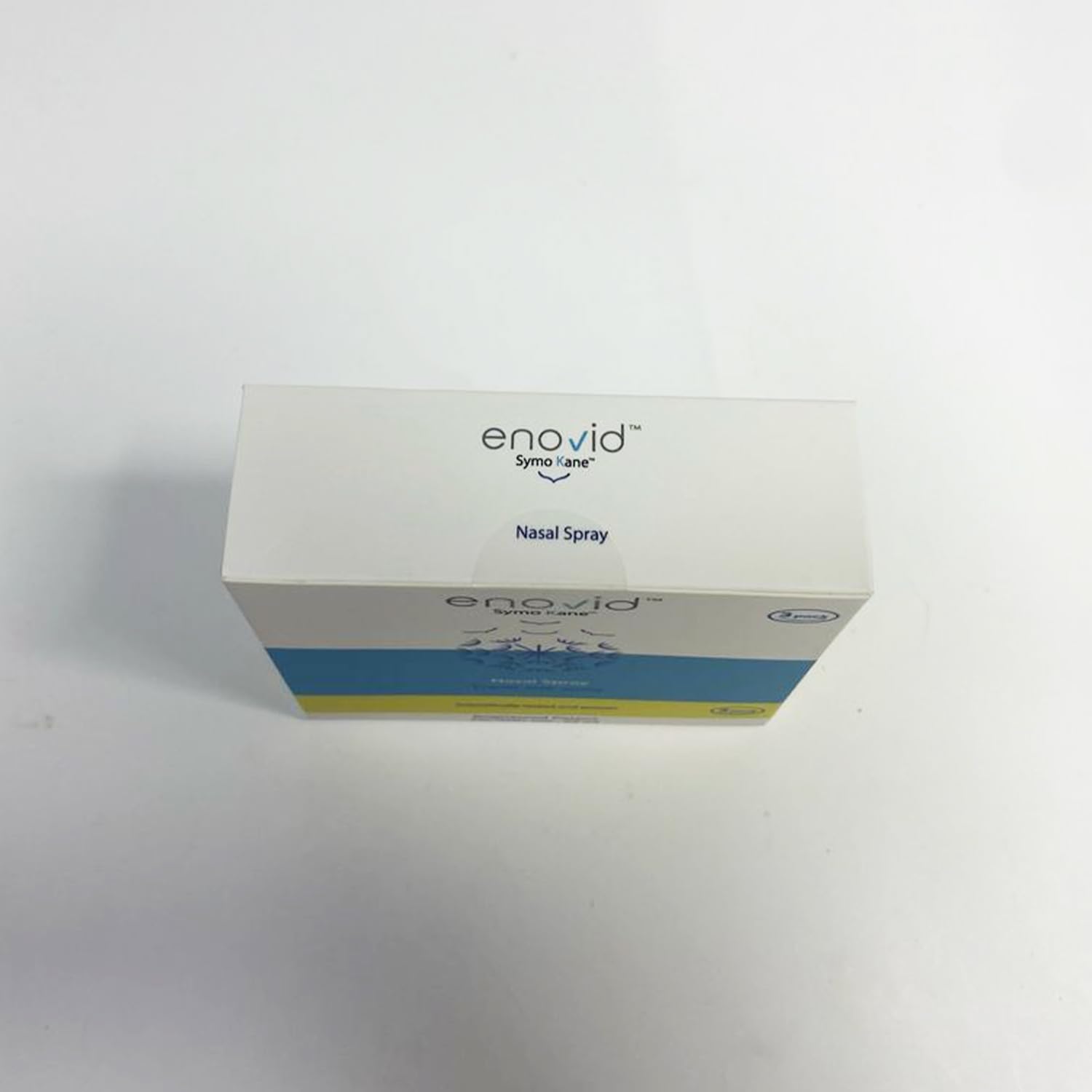 Symo Kane Enovid nasal spray in action, two sprays per nostril for quick refresh.