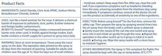 Symo Kane Enovid nasal spray bottle close-up, clean design for daily use.