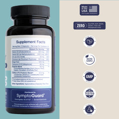 Close-up of SymptoGuard GLP-1 capsules for a simple daily routine