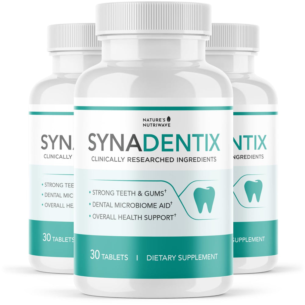 Synadentix dissolving tablet in mouth for a simple daily oral care routine.