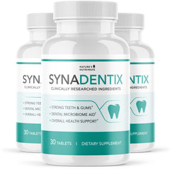 Synadentix dissolving tablet in mouth for a simple daily oral care routine.