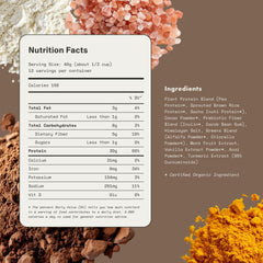 Closeup of Synchro Genesis label with clean ingredients and testing highlights