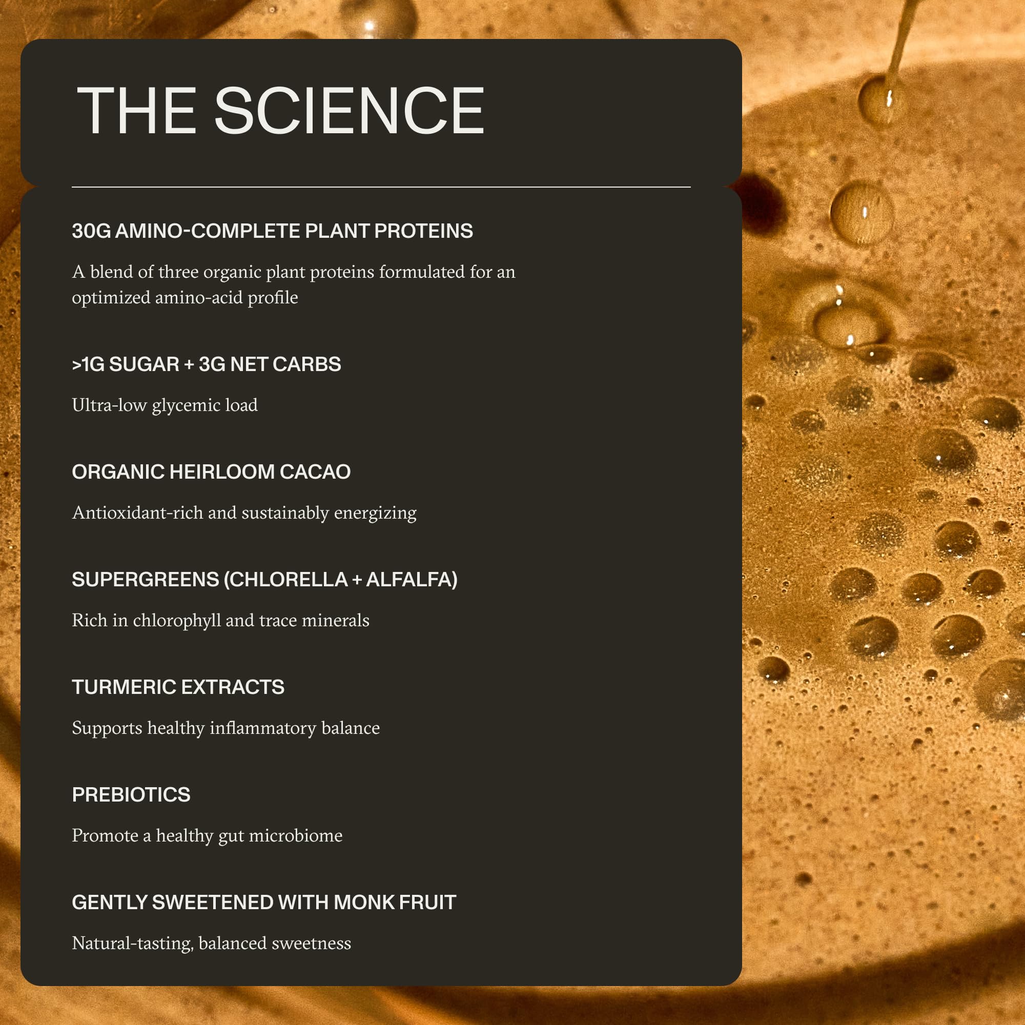Synchro Genesis with prebiotics, greens, and turmeric for balanced nutrition
