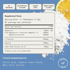 Synchro Rest Sleep label close-up showing magnesium ingredients and benefits.