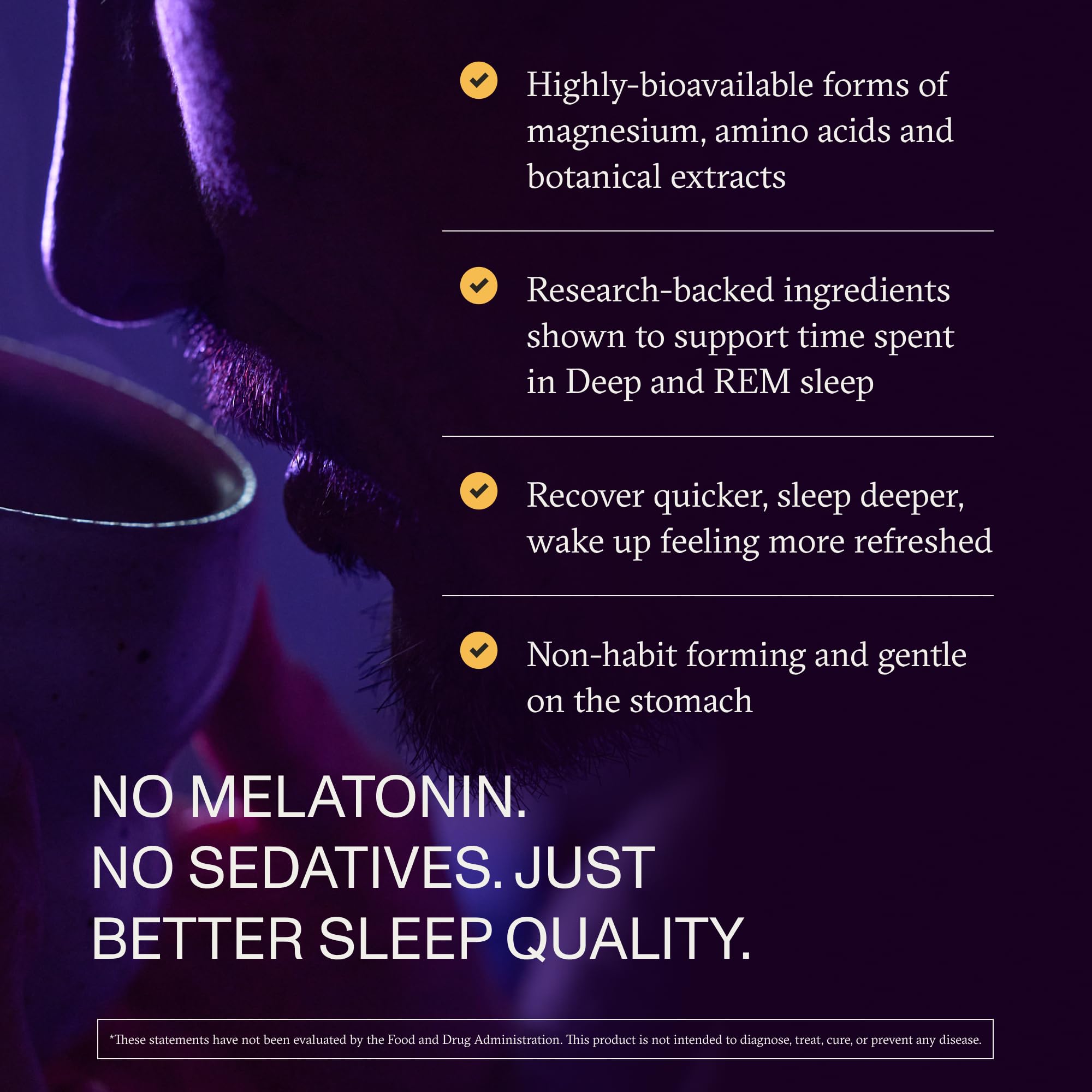 Synchro Rest Sleep lemon flavor close-up inviting relaxation.