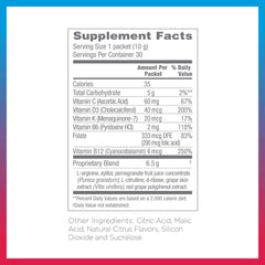 Synergy ProArgi-9 Plus Citrus Berry dissolving in water to form a citrus drink