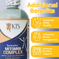 Synerplex MitoMin drops in glass illustrate simple daily ritual.