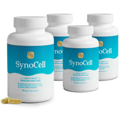 Synocell glucosamine chondroitin bottle for daily joint support.