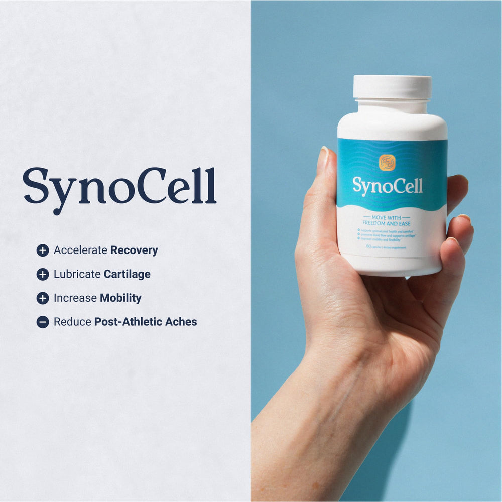 Synocell two-pack joint supplement box, convenient for ongoing use.