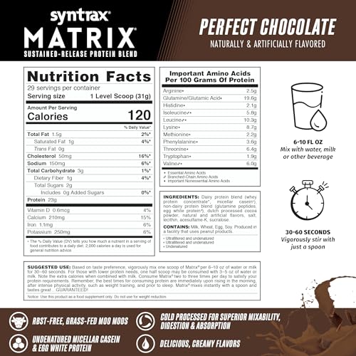 Syntrax Matrix native egg white protein powder ideal for shakes.