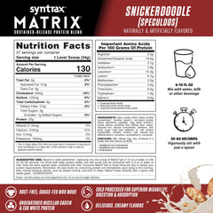 Syntrax Matrix real cookie pieces visible for texture in Snickerdoodle flavor.