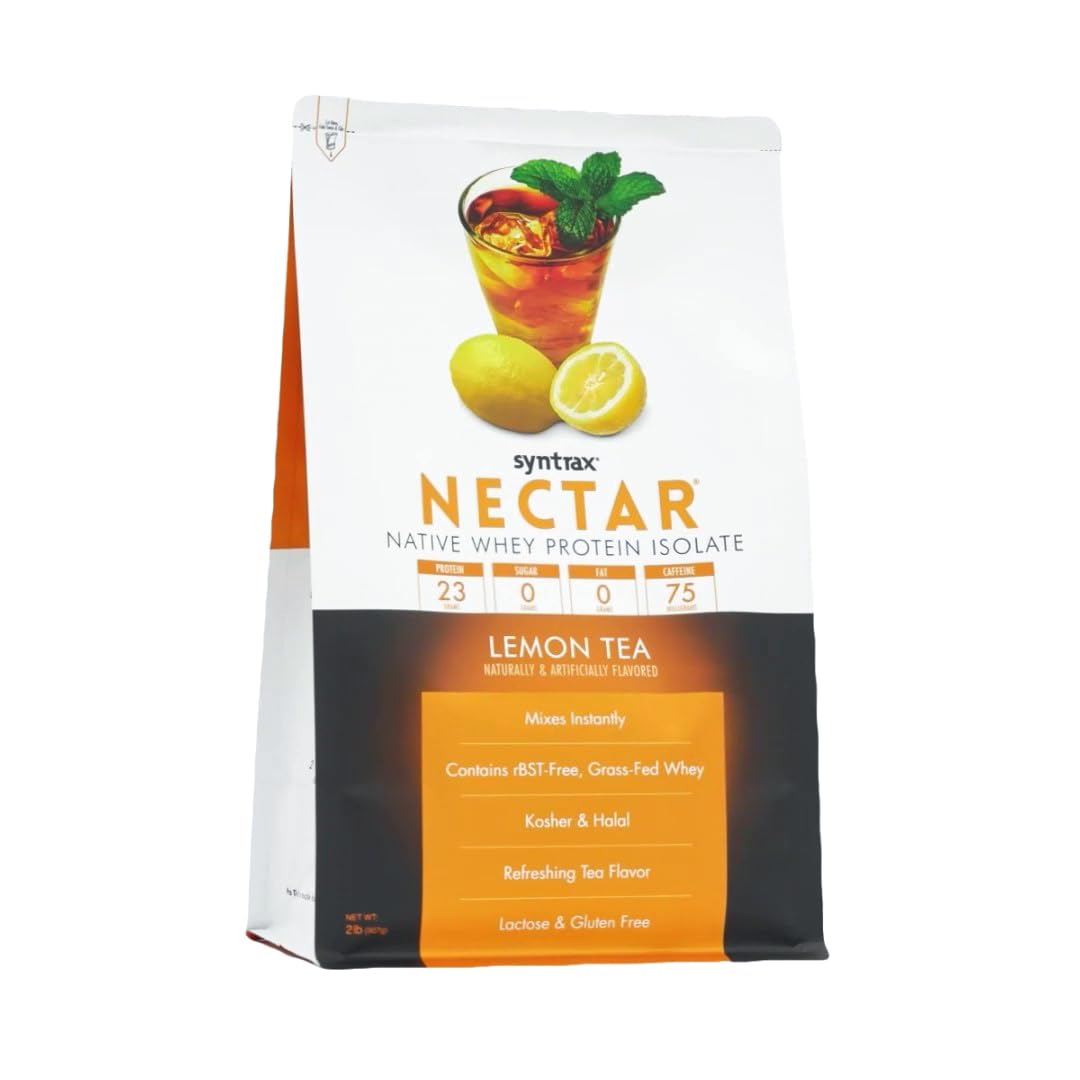 Syntrax Nectar Lemon Tea glass with ice conveys fresh flavor and hydration
