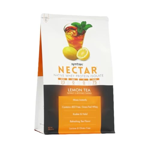 Syntrax Nectar Lemon Tea shaker ready to mix a zero sugar, zero fat drink