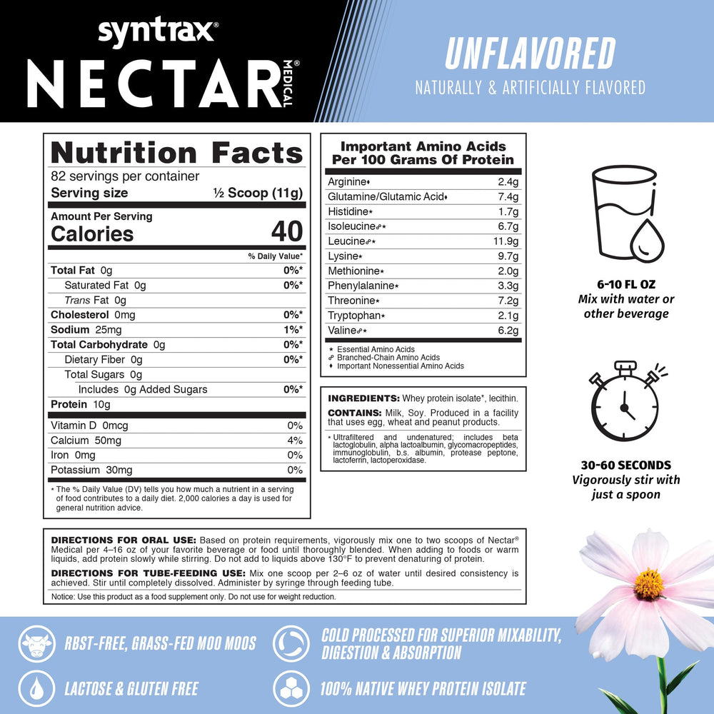 Grass-fed Nectar Medical whey powder designed for clear, natural nutrition