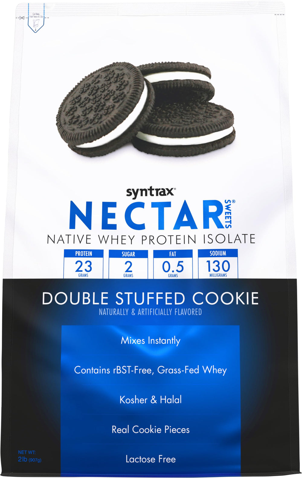 Syntrax Nectar Sweets double-stuffed cookie powder for quick protein boost