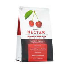 Twisted Cherry powder being scooped for quick zero sugar whey shakes