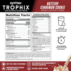 Syntrax Trophix shake in glass demonstrates instant mixability and creamy texture