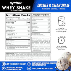 Syntrax Whey Shake serving scoop enables easy portioning for workouts