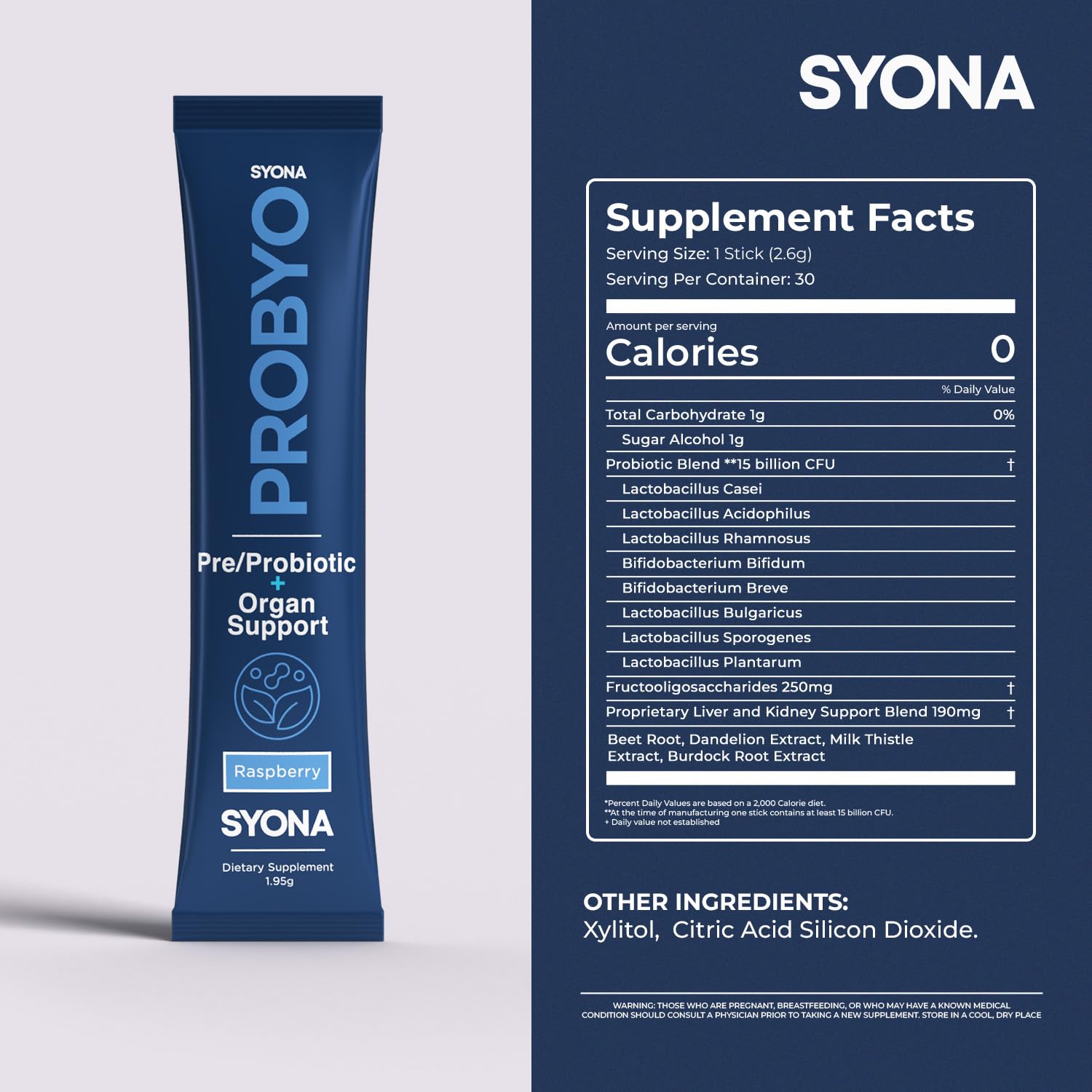 SYONA PROBYO 30-stick packs support a simple daily probiotic routine.