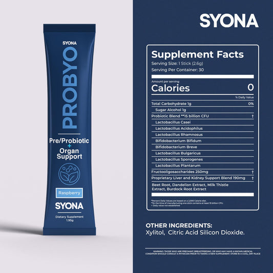 SYONA PROBYO 30-stick packs support a simple daily probiotic routine.